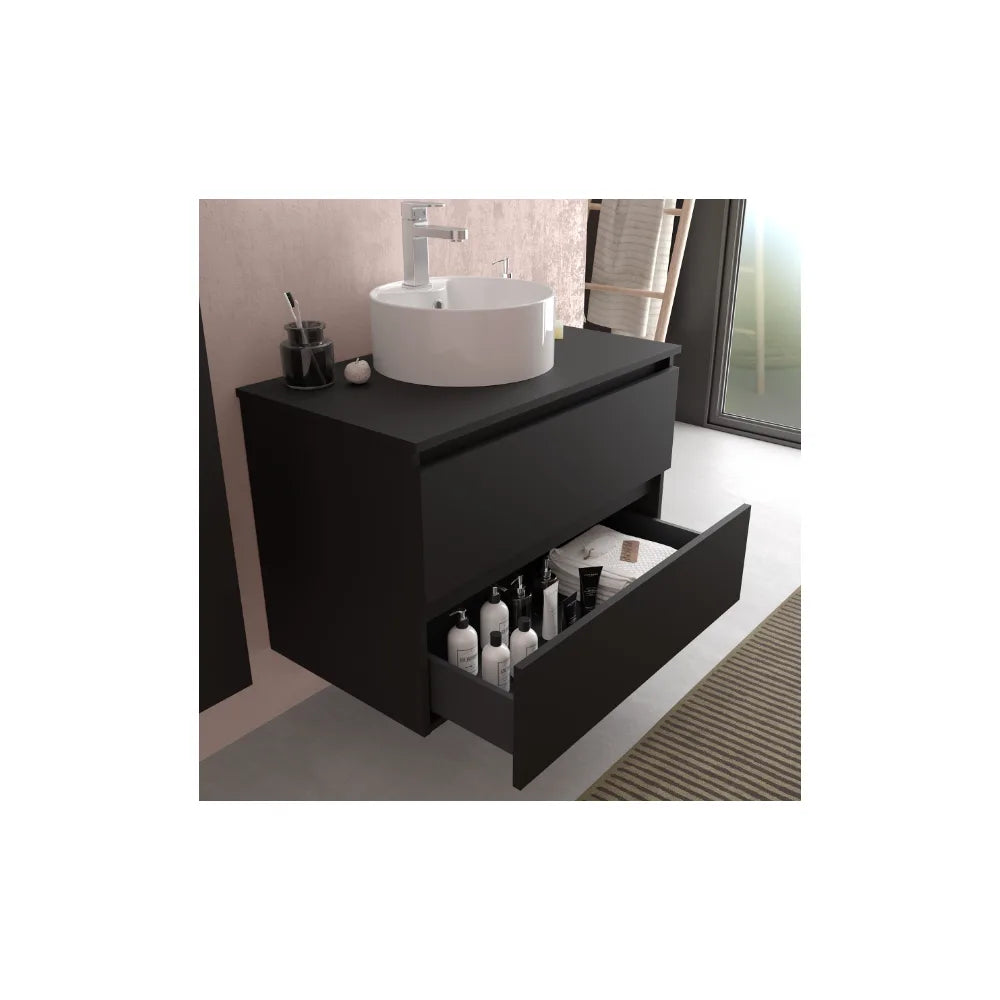 Mueble de Baño Suspendido con Lavabo Salgar Bequia Negro Mate - Vista 4