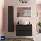 Mueble de Baño Suspendido con Lavabo Salgar Bequia Negro Mate