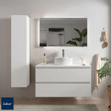 Wall-Hung Bathroom Vanity Unit with Basin Salgar Bequia Matte White