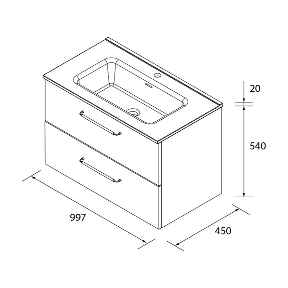 Mueble de Baño Suspendido con Lavabo Salgar - Vista 3