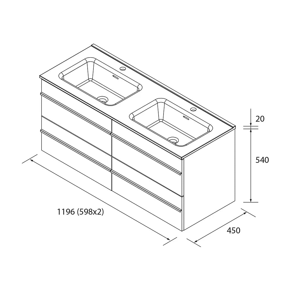 Mueble de Baño Suspendido con Lavabo Salgar - Vista 4