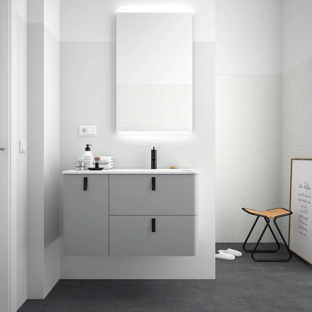 Mueble de Baño con Lavabo Salgar Uniiq 120 cm Gris Humo - Vista 2