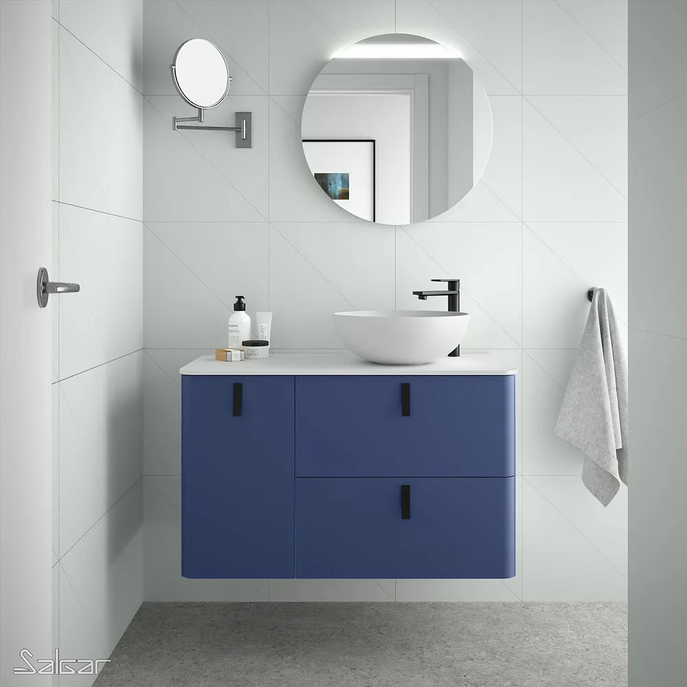 Mueble de Baño Lavabo sobre Encimera Salgar Uniiq 120 cm Azul - Vista 2