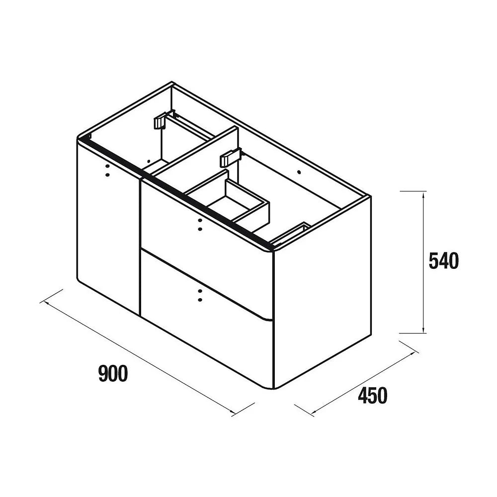 Mueble de Baño Lavabo sobre Encimera Salgar Uniiq 90 cm Verde Bosque - Vista 11