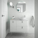 Mueble de Baño con Patas Lavabo sobre Encimera Salgar Uniiq 120 cm Blanco Mate