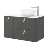 Bathroom Vanity Unit Countertop Basin Salgar Uniiq 120 cm Anthracite Grey