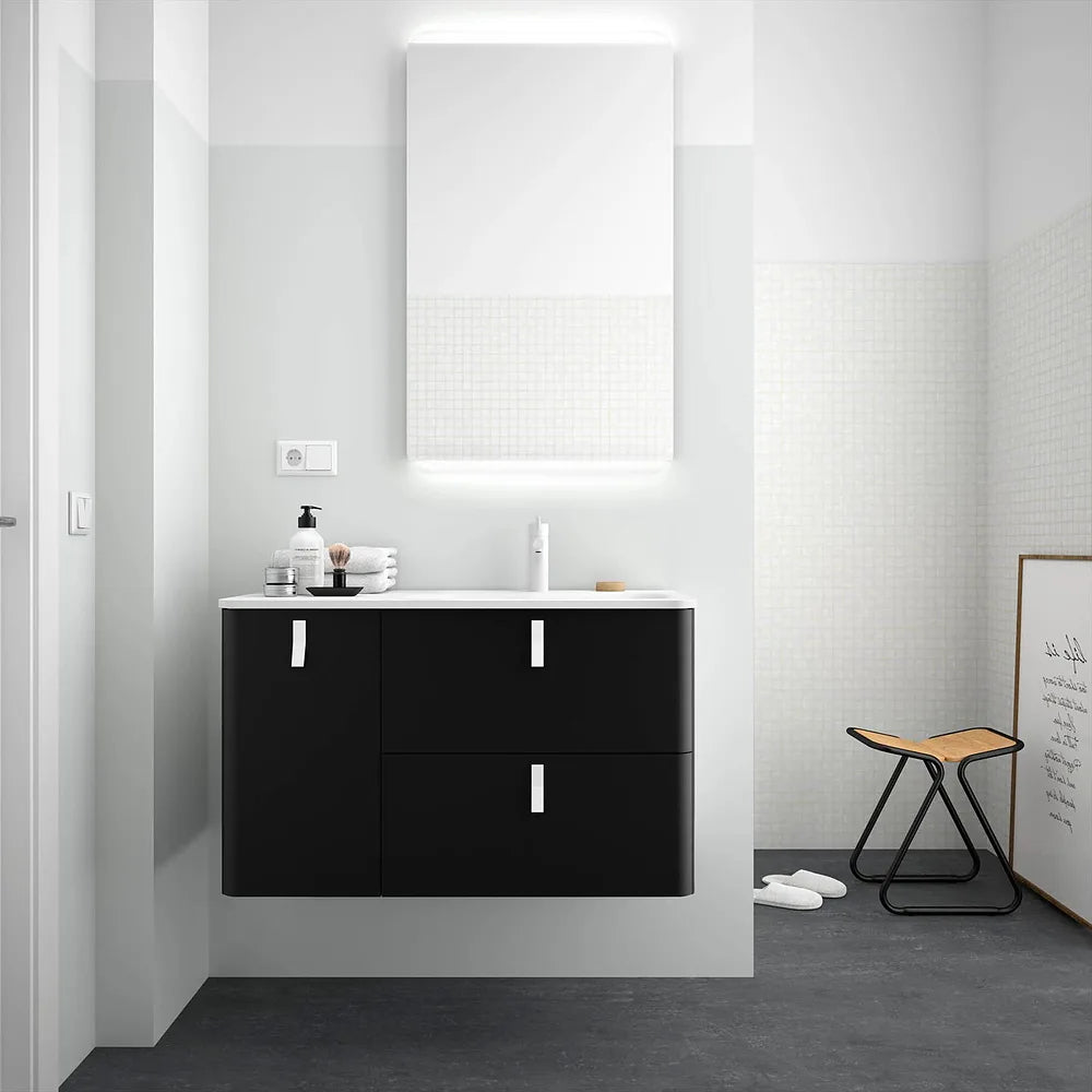 Mueble de Baño con Lavabo Salgar Uniiq 120 cm Negro Mate - Vista 2