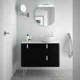 Mueble de Baño con Patas Lavabo sobre Encimera Salgar Uniiq 120 cm Negro Mate