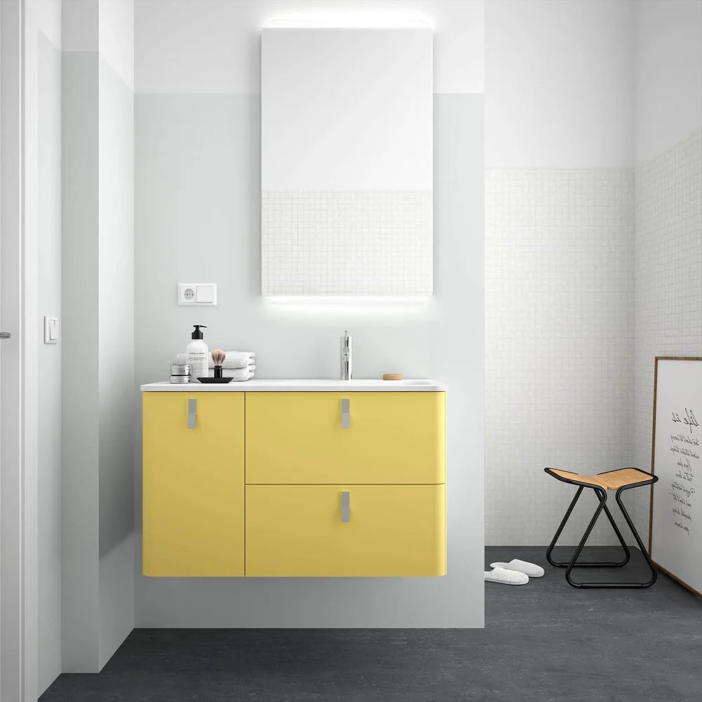 Mueble de Baño con Lavabo Salgar Uniiq 120 cm Amarillo Paja - Vista 2
