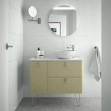 Mueble de Baño con Patas Lavabo sobre Encimera Salgar Uniiq 120 cm Verde Salvia