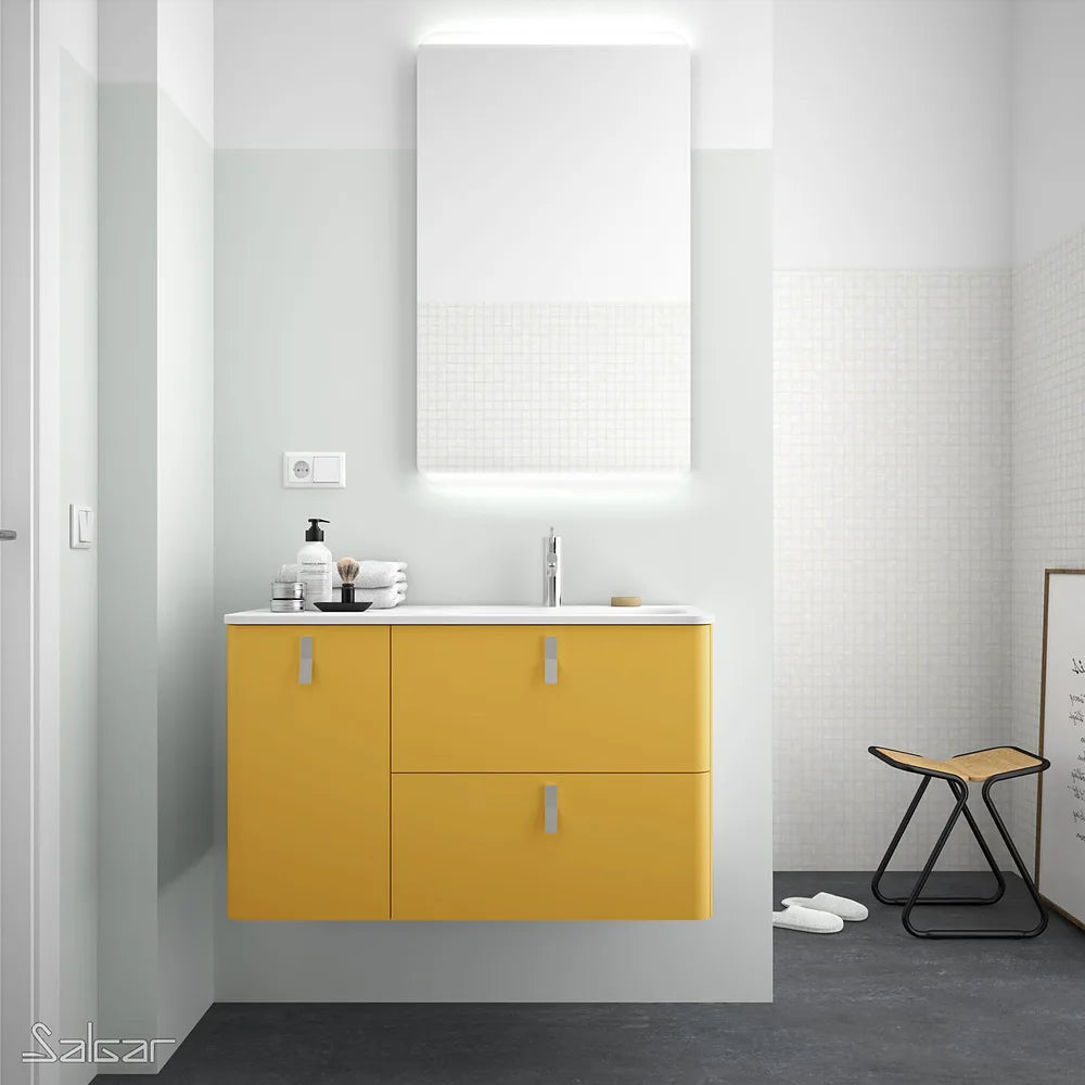 Mueble de Baño con Lavabo Salgar Uniiq 120 cm Amarillo Sol - Vista 2