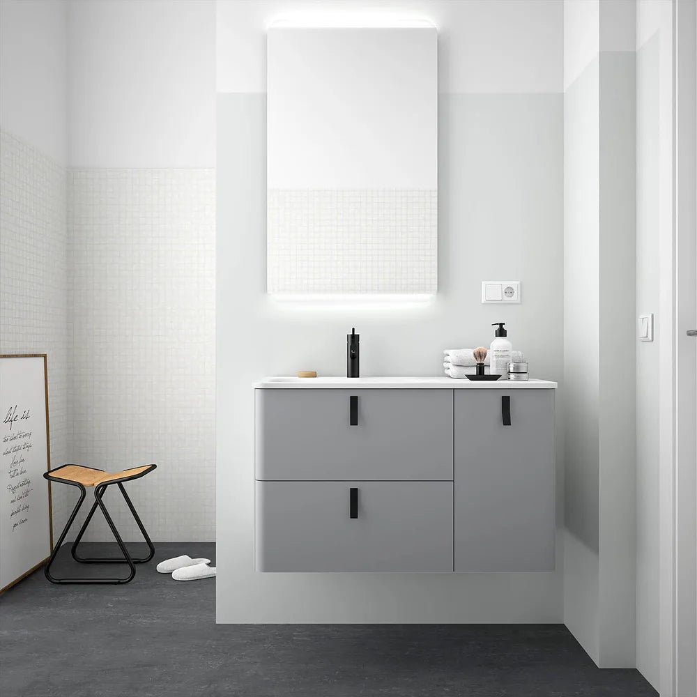 Mueble de Baño con Lavabo Salgar Uniiq 120 cm Gris Humo - Vista 2