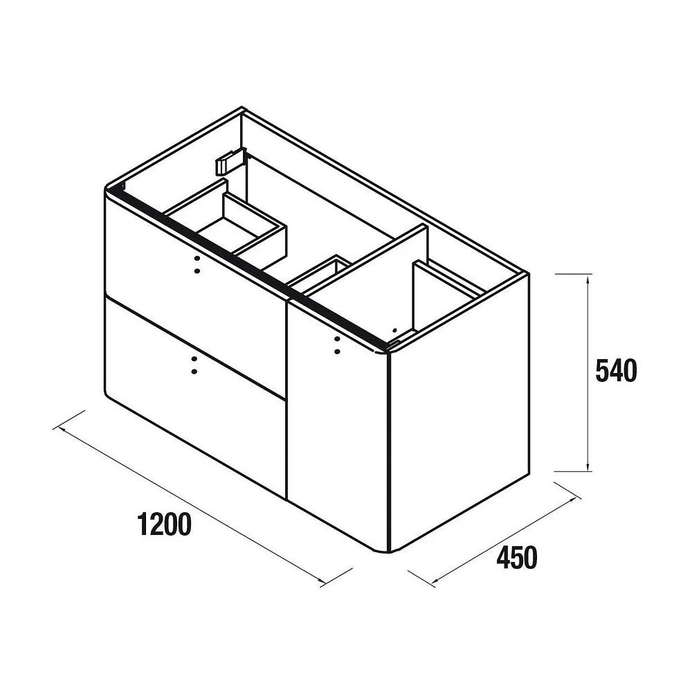 Mueble de Baño con Patas Lavabo sobre Encimera Salgar Uniiq 120 cm Gris Humo - Vista 12