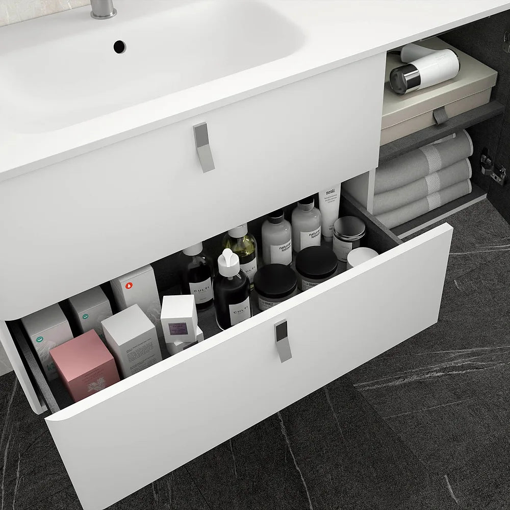 Mueble de Baño con Lavabo Salgar Uniiq 120 cm Blanco Mate - Vista 2