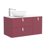 Mueble de Baño Lavabo sobre Encimera Salgar Uniiq 120 cm Granate