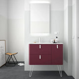 Mueble de Baño con Patas con Lavabo Salgar Uniiq 120 cm Granate