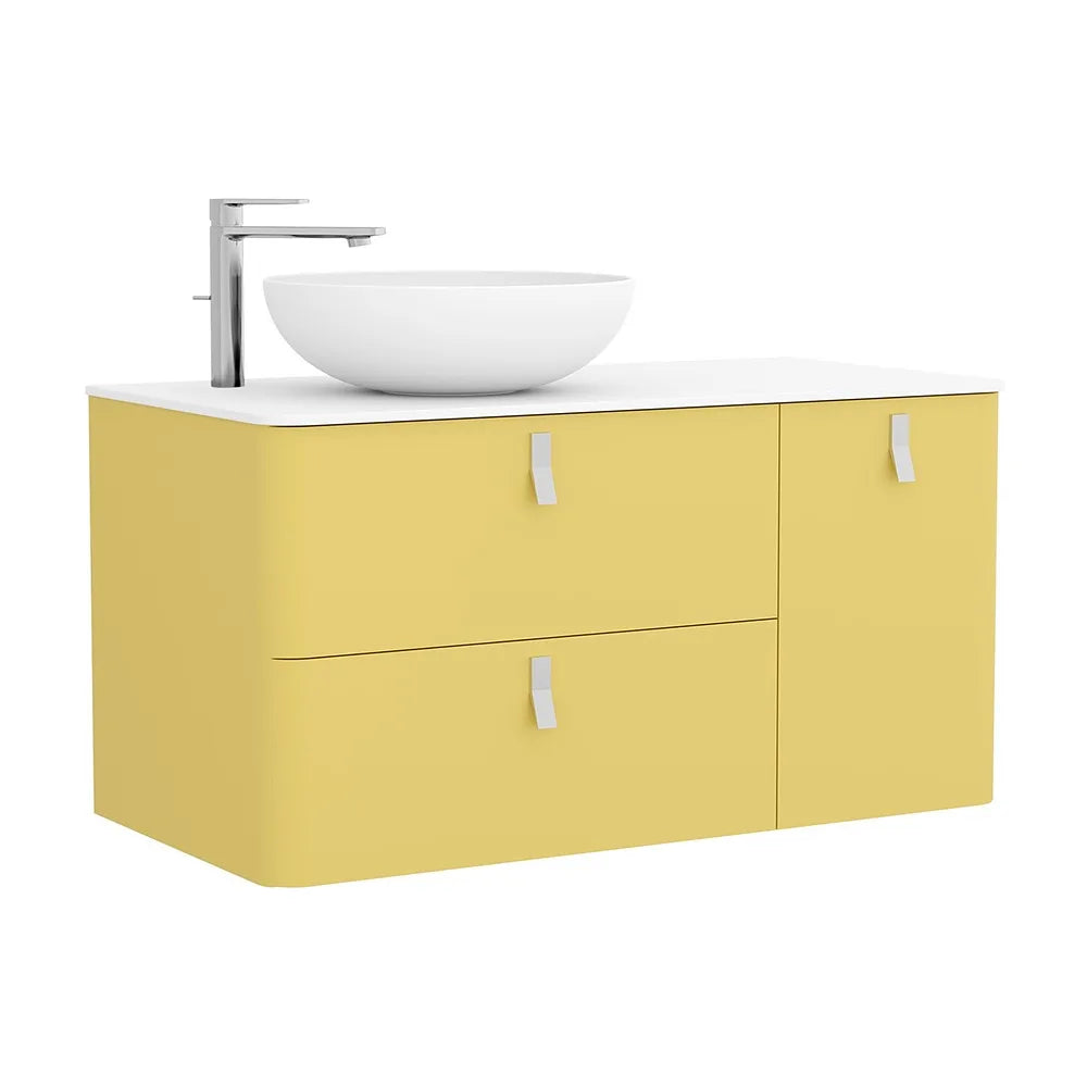 Mueble de Baño Lavabo sobre Encimera Salgar Uniiq 120 cm Amarillo Paja - Vista 1