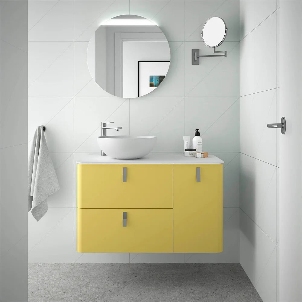 Mueble de Baño Lavabo sobre Encimera Salgar Uniiq 120 cm Amarillo Paja - Vista 2