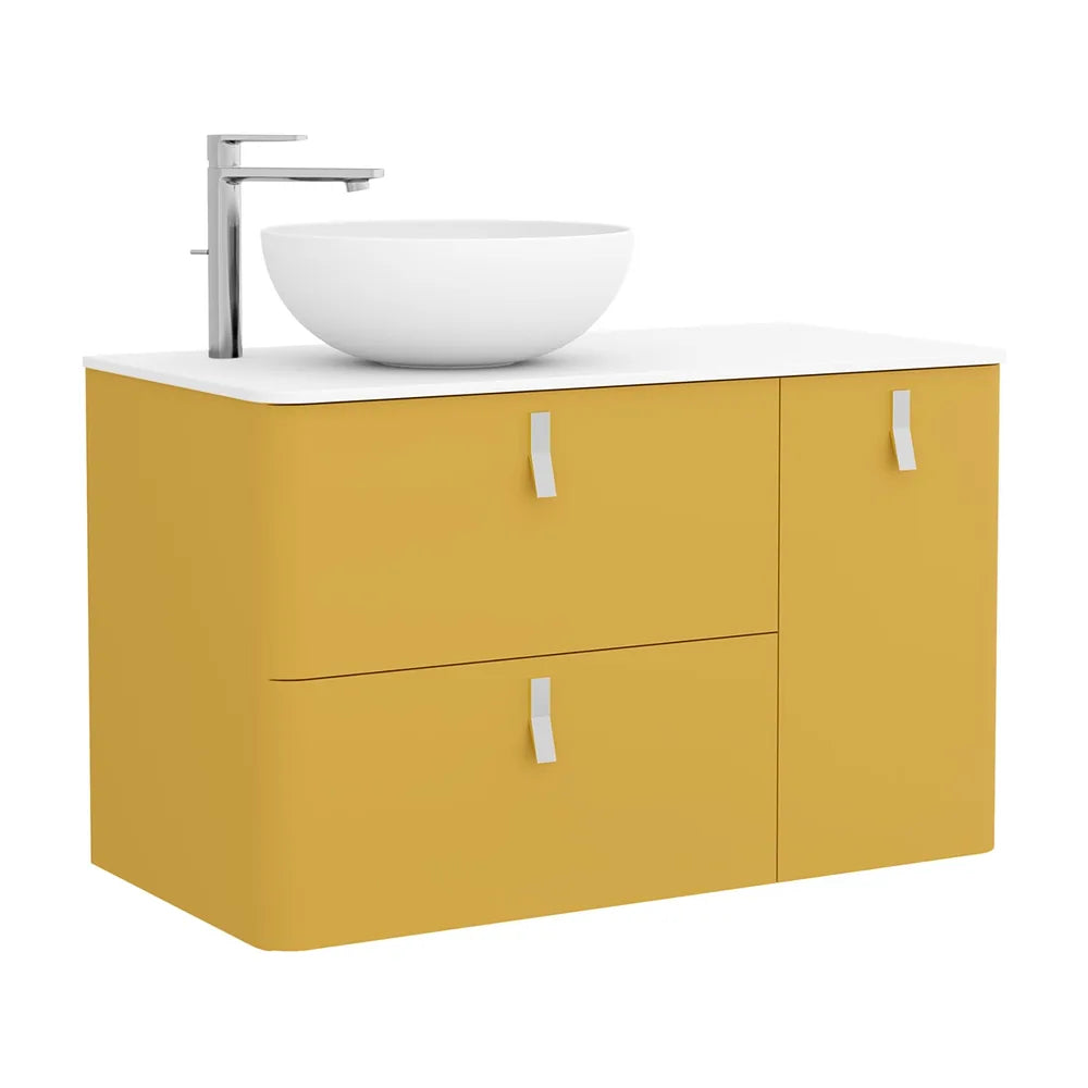 Mueble de Baño Lavabo sobre Encimera Salgar Uniiq 120 cm Amarillo Sol - Vista 1