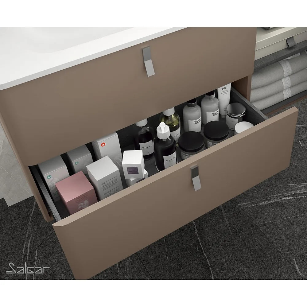 Mueble de Baño con Patas Lavabo sobre Encimera Salgar Uniiq 120 cm - Vista 2