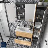 Wall-Hung Bathroom Vanity Unit with Basin and 2 Drawers Salgar Fussion Line