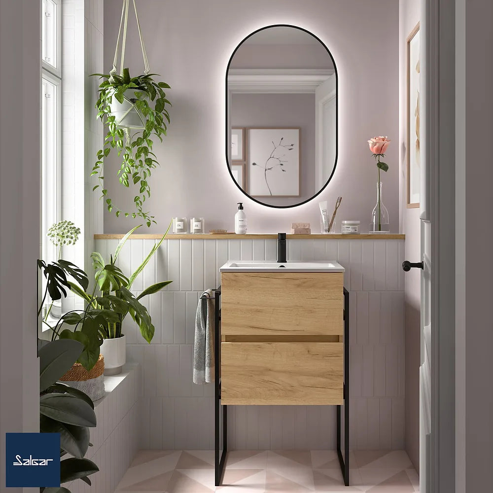 Mueble de Baño Suspendido con Lavabo y 2 Cajones Salgar Fussion Line - Vista 2