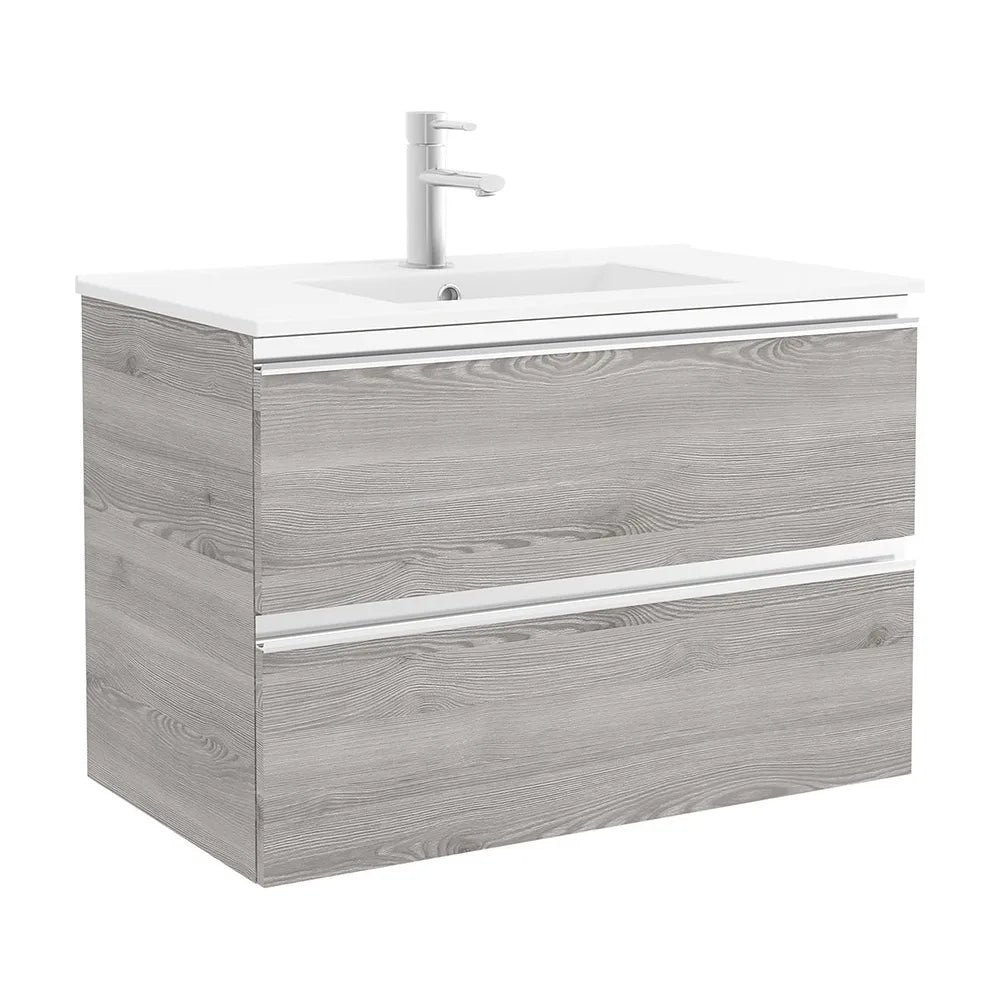 Mueble de Baño Suspendido con Lavabo y 2 Cajones Salgar Spirit 90 cm Pino Bahía - Vista 1