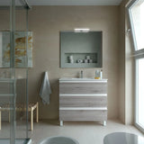 Mueble de Baño con Patas con Lavabo y 3 Cajones Salgar Fussion Line Pino Bahía