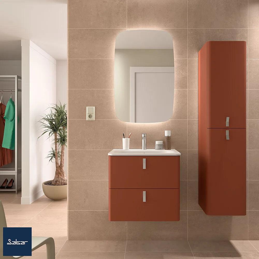 Mueble de Baño Suspendido con Lavabo y 2 Cajones Salgar Uniiq 60 cm - Vista 1