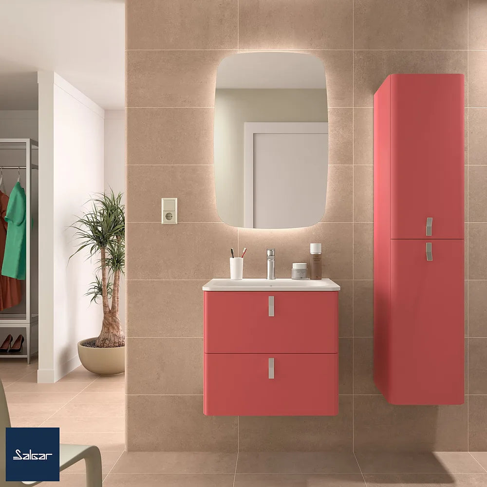 Mueble de Baño Suspendido con Lavabo y 2 Cajones Salgar Uniiq 60 cm - Vista 1
