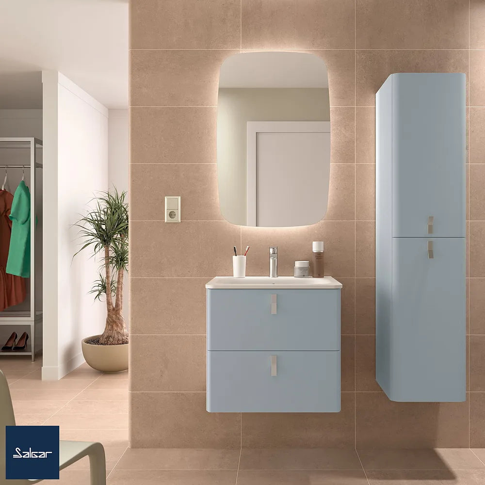 Mueble de Baño Suspendido con Lavabo y 2 Cajones Salgar Uniiq 60 cm - Vista 1