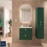 Wall-Hung Bathroom Vanity Unit with Basin and 2 Drawers Salgar Uniiq 60 cm