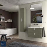 Mueble de Baño Suspendido con Lavabo y 2 Cajones Salgar Uniiq 80 cm Verde Bosque