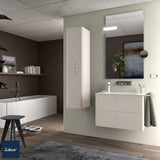 Mueble de Baño Suspendido con Lavabo y 2 Cajones Salgar Uniiq 80 cm