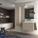 Wall-Hung Bathroom Vanity Unit with Basin and 2 Drawers Salgar Uniiq 80 cm