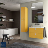 Mueble de Baño Suspendido con Lavabo y 2 Cajones Salgar Uniiq 80 cm Amarillo Sol