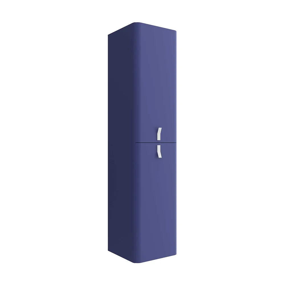 Mueble de Baño Suspendido con Lavabo y 2 Cajones Salgar Uniiq 80 cm Azul - Vista 4