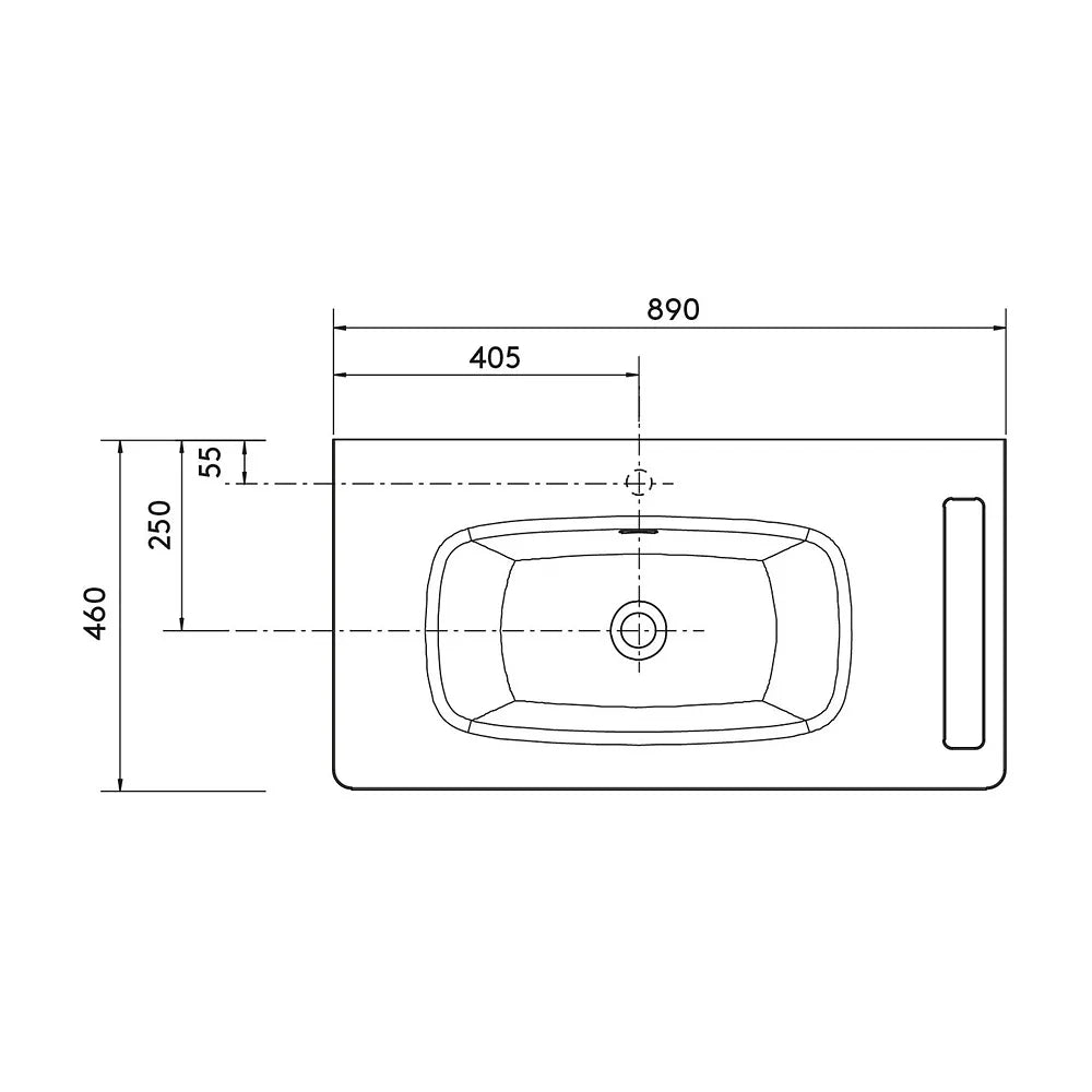 Mueble de Baño Suspendido con Lavabo y 2 Cajones Salgar Uniiq 80 cm Granate - Vista 8