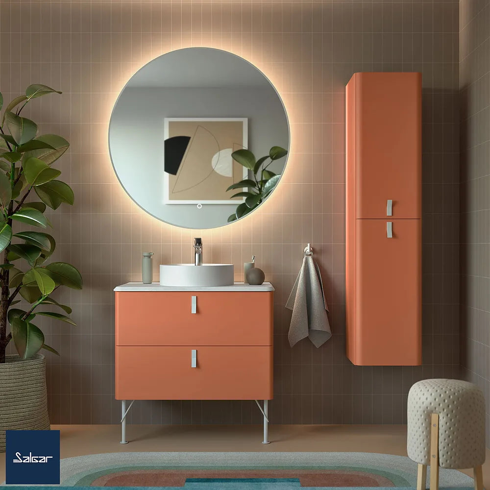 Mueble de Baño Suspendido con Lavabo y 2 Cajones Salgar Uniiq 80 cm - Vista 2