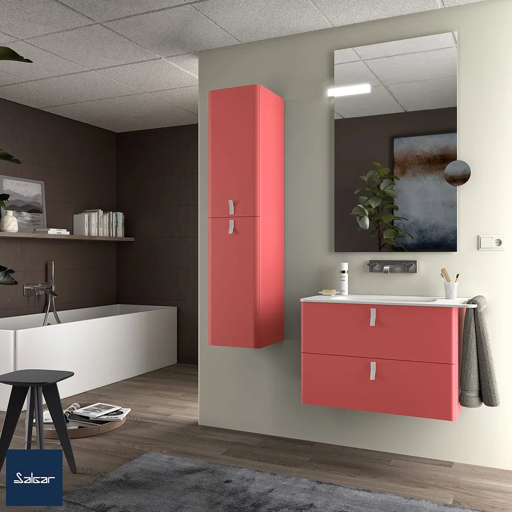 Mueble de Baño Suspendido con Lavabo y 2 Cajones Salgar Uniiq 80 cm - Vista 1