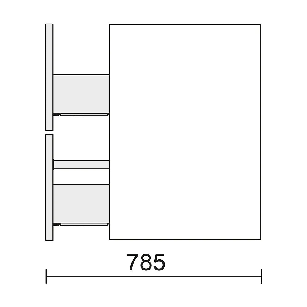 Mueble de Baño 2 Cajones Salgar Renoir 60 cm Gris Antracita - Vista 12