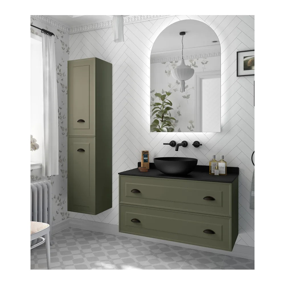 Mueble de Baño 2 Cajones Salgar Renoir 100 cm Verde Bosque - Vista 1