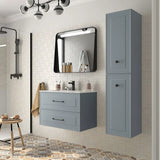 Bathroom Vanity Unit 2 Drawers Salgar Renoir 80 cm Blue