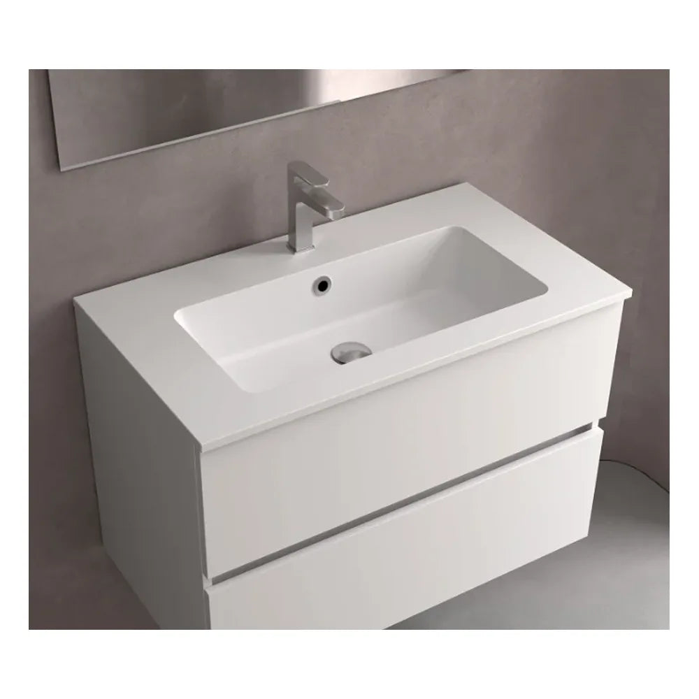 Mueble de Baño 2 Cajones Salgar Renoir 80 cm Verde Bosque - Vista 3