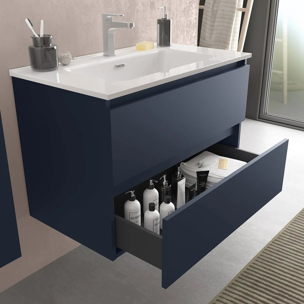 Mueble de Baño con Lavabo Salgar Bequia 70 cm Azul - Vista 2