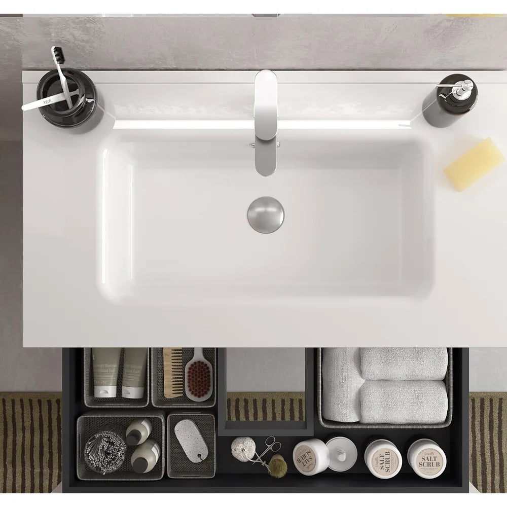Mueble de Baño con Lavabo Salgar Bequia 70 cm Azul - Vista 4