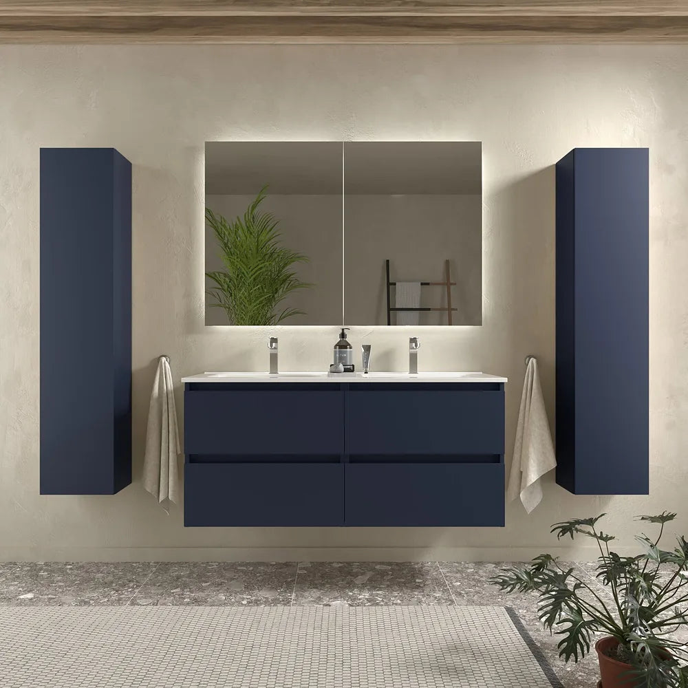 Mueble de Baño con Lavabo Salgar Bequia 120 cm Azul - Vista 1