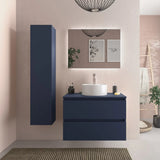 Bathroom Vanity Unit Countertop Basin Salgar Bequia 80 cm Blue