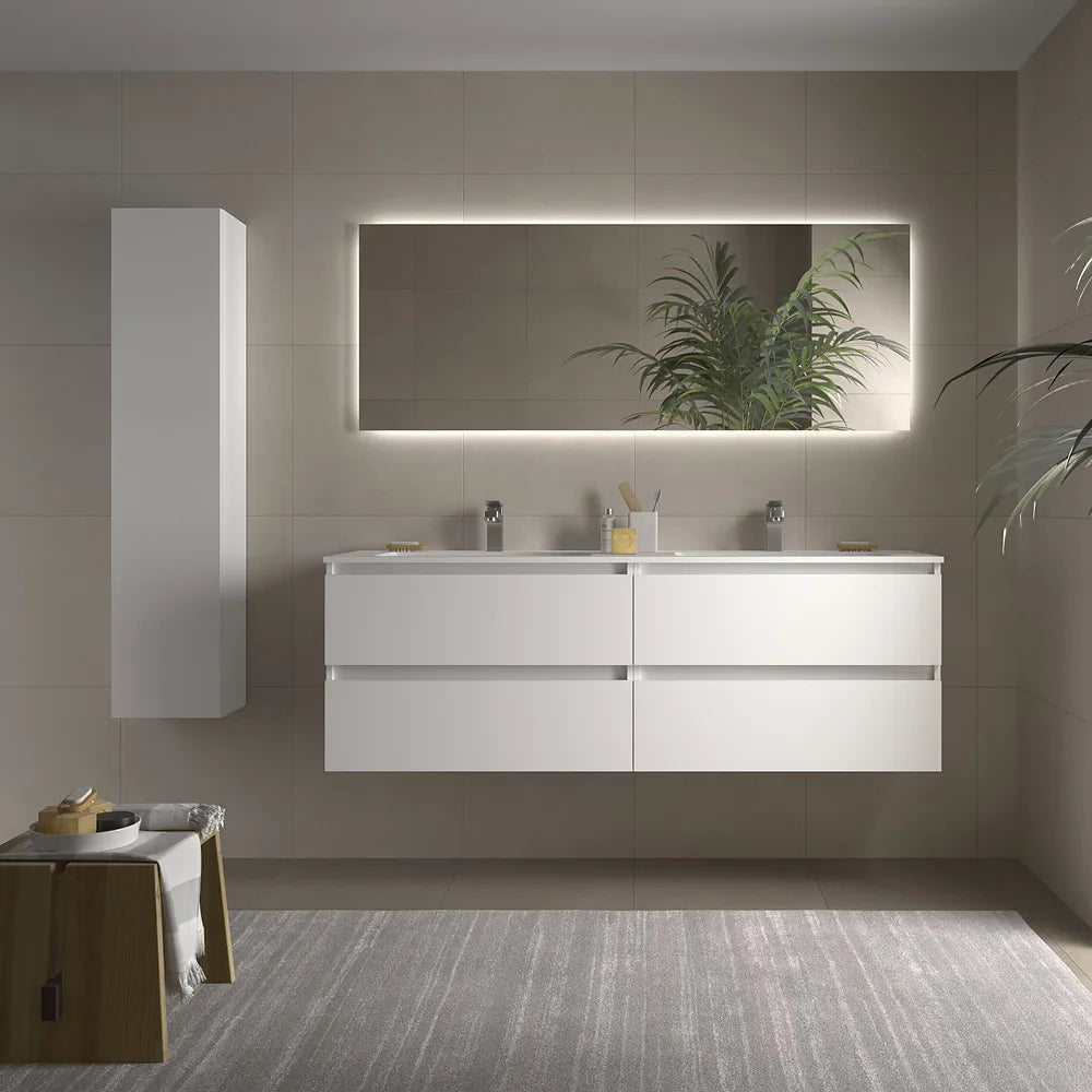 Mueble de Baño con Lavabo Salgar Bequia 160 cm Blanco Mate - Vista 1