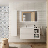 Bathroom Vanity Unit with Basin Salgar Bequia Plus 100 cm Matte White